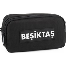Krtlyvs Beşiktaş Siyah Beyaz Garni Kalem Çantası