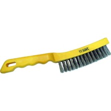 Karahanbey BADEM10 Plastik Saplı Telli Galvanizli Tel Fırça Kir Pas Temizleme Fırçası 27.5 cm