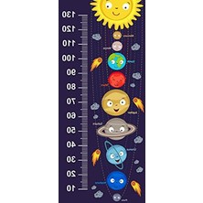 MarkEntegra Çocuk Odası Boy Ölçer Sticker, Gezegenler Temalı
