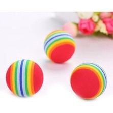 MarkEntegra Diş Çıkarma Için Gökkuşağı Renkli Sünger Toplar - 3'lü Set