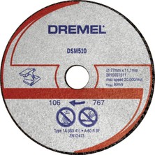 Karahanbey Dremel DSM20 Kompakt Testere Metal ve Plastik Kesme Diski (DSM510) 3'lü