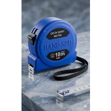 Karahanbey Hand Sfd Çelik Şerit Metre, 10M x 25MM, Sarı, Mavi ve Kırmızı Renk Seçenekleri, Ölçüm Aleti (Mavi̇)