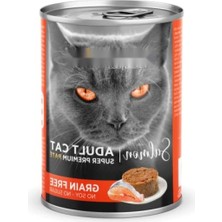 MarkEntegra Tahılsız Somon Balıklı Yetişkin Kedi Ezmesi, 400 G x 12 Adet