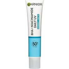 Larskas Garnier Saf ve Temiz Bha Niasinamid Günlük Güneş Koruyucu Fluid Yüz Kremi SPF50, 40 ml