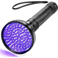 Larskas 100 LED 395NM Mor Işık Uv El Feneri - Ultraviyole Siyah Fener - Ev Otel Evcil Hayvan Para