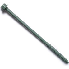 Karahanbey Hard-To-Find Fastener 014973266578 Altıgen Başlı Kereste Vidaları, 1/4 x 6, Parça-50, Yeşil