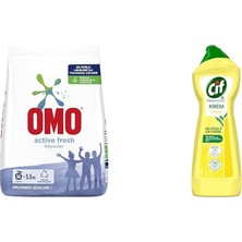 Karahanbey Omo Active Fresh 5,5 Kg(1) Cif Yüzey Temizleyici Limon Kokulu Yağ ve Kireç Sökücü Leke Çıkarıc