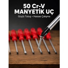 tp Buğz 7 Parça Tornavida Seti Manyetik Uç Ergonomik Sap