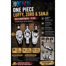 Figür Bende Figürbende One Piece Luffy, Zoro & Sanji Üçlü Set – 13 cm | 3D Baskı Pla Koleksiyon Anime Hediyelik