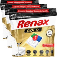Karahanbey Renax Gold Bulaşık Makinesi Kapsülü, 70 Adet, Enzim ve Oksijen Bazlı Ağartıcı Içeren, Çok Amaçlı Te