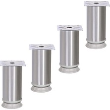 Karahanbey 4 Adet Nobel Mobilya Masa Puf Sehpa Ayağı Ayarlanabilir Metal Ayak 10 cm