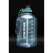 MarkEntegra 2.5 Litrelik Motivasyonel Mavi Su Matarası, Bpa Içermeyen