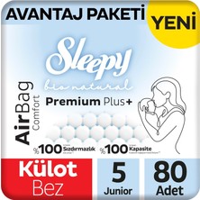 Karahanbey Sleepy Bio Natural Premium Plus Airbag Comfort Avantaj Paketi Külot Bez 5 Numara Junior 80 Adet