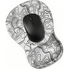 Larskas Topowave Bilek Destekli Mouse Pad Ergonomik Kaymaz Taban Mouse Pad Bilek Koruyucu Dijital Mouse Pad Beyaz
