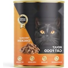 MarkEntegra Tavuk Etli Düşük Tahıllı Konserve Kedi Maması, 400 Gram