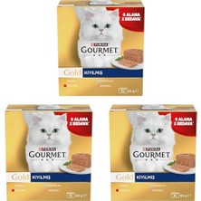 Larskas Gold Kıyılmış Somonlu Yaş Kedi Sı Multipack 85 Gr. (8 Al 6 Öde) (3 Paketi)