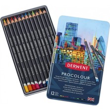 Derwent Procolour 12'li Kuru Boya Kalem Seti / 230250