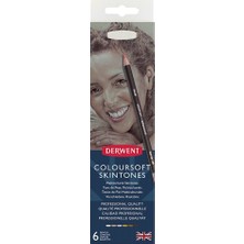 Derwent Coloursoft 6'lı Skin Tones Kuru Boya Kalemi Çizim Seti /