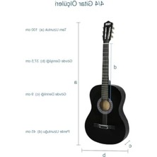 MarkEntegra Siyah Klasik Gitar 4/4 Yetişkin Boy, Sap Ayarlı Set