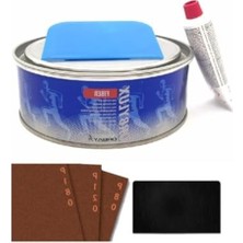 MarkEntegra 500 gr Fiber Elyaf Macun Seti, Zımpara ve Macun Çeliği ile Birlikte