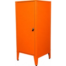 Alfafonet Ziglat Serisi Kilitli Metal Home Office Dolabı Metal Kapaklı Turuncu 450x1050x450 mm