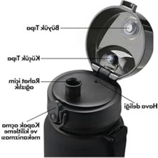 MarkEntegra 650ML Kapaklı Motivasyonel Su Matarası, Sızdırmaz ve Bpa Içermez