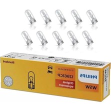 MarkEntegra Philips W5W T10 Park Ampulü 12V 5W Standart , 10'lu Paket