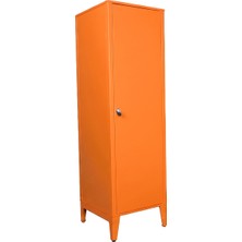 Alfafonet Ziglat Serisi Kilitli Metal Home Office Dolabı Metal Kapaklı Turuncu 450x1500x450 mm