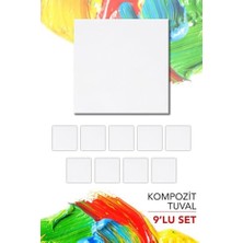 Larskas 10X10 cm Pres Kompozit Tuval 9'lu Set