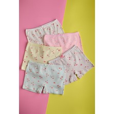 Bony Socks Kız Çocuk 5 Li Paket Çiçek Desenli Boxer Çok Renkli