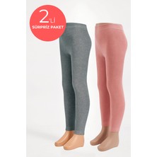 Bony Socks 2'li Çocuk Içi Havlu Tayt Karışık Renk Sürpriz Paket