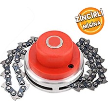 Badem10 Mur-Cel Zincirli Tırpan Misanası Ot Biçme Misina Metal 12 cm
