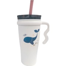 Larskas Çelik Içli Termos Bardak 1000ML Beyaz Yunus