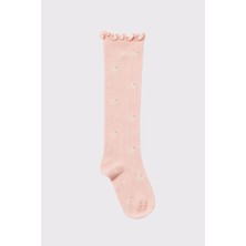 Bony Socks Bebek Çiçek Desenli Soket Çorap Gülkurusu