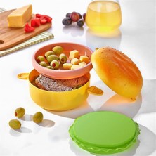Colezium Hamburger Görünümlü Beslenme ve Saklama Kabı
