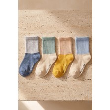 Bony Socks Bebek 4'lü Paket Soket Çorap Renkli