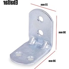 MarkEntegra 10 Adet 30X30X22 mm L Demir Gönye - Mobilya Bağlantı Elemanı