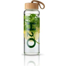 Orret Home Detox Bambu Kapaklı Cam Matara 1000 ml –,ısıya Dayanıklı, Borosilikat Cam, Doğal, Çevre Dostu, Sağlıklı Su Şişesi,buzdolabı Suluk Suluğu (Detox)
