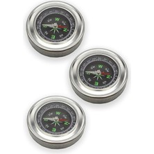 Monarty Pusula - Metal Gövdeli Profesyonel 60MM Taşınabilir El Pusulası – Dayanıklı Çelik Kasa, Yuvarlak Cep Pusulası 3 Adet