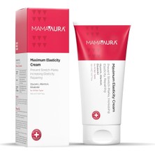 Mamaaura Maximum Elasticity Cream, Çatlak Karşıtı, Cilt Elastikiyetini Destekleyen ve Kaşıntı Hissini Yatıştırmaya Yardımcı Vücut Kremi, 150 ml