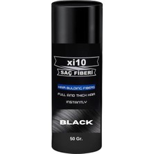 XI10 50 Gr. Saç Tozu Hair Fiber Topik (Black(Siyah))