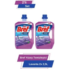Bref Yüzey Temizleyici 2.5l X2 Lavanta – Zeminlerde Temizlik, Ferah Koku Etkisi