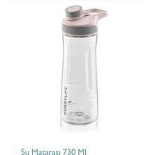Empressco Şeffaf 730ML Spor ve Ofis Su Matarası, Pembe Renkli, Hafif ve Dayanıklı