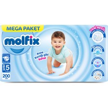 Molfix Kanal Teknolojisi Mega Paket 5 Beden Junior 200 Adet