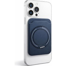 Coverzone Telefon Kartlığı 360 Derece Döner Yüzüklü Standlı Açılabilir Kart Bölmeli Manyetik Uyumlu Telefon Arkası Kart Tutucu Pratik Cüzdan Stand Aparatı