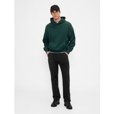 Gap Erkek Siyah Relaxed Straight Utility Pantolon
