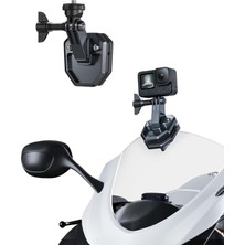 Motosiklet Ön Cam Klipsi Kamera Montajı, Djı Osmo Action 6/osmo Nano/osmo 360/ACTION 5 4, Hero 13 12 11 10 9 8, Insta 360 X5 X4 Action Cam ile Uyumlu