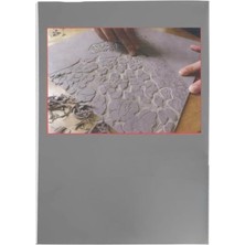 Linol Tabaka Levhası 35X50 cm 2mm Gri 1 Adet Linolyum Tabaka Gri Linol Muşamba Baslı Levha