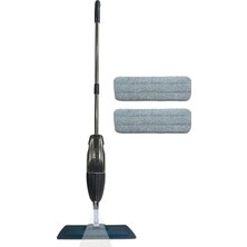 Grothe Wipe Sprey Mop Gri 2 Mop Bezli Tıpasız Sistem 700 cc Su Hazneli Mikrofiber Parke Mermer Fayans Için Üretici Garantili