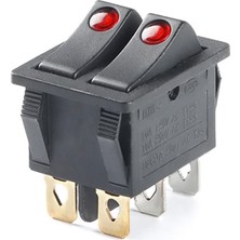 Roboyol Store Kcd3-2 6 Pin 16A 250V Ledli Çift Buton
